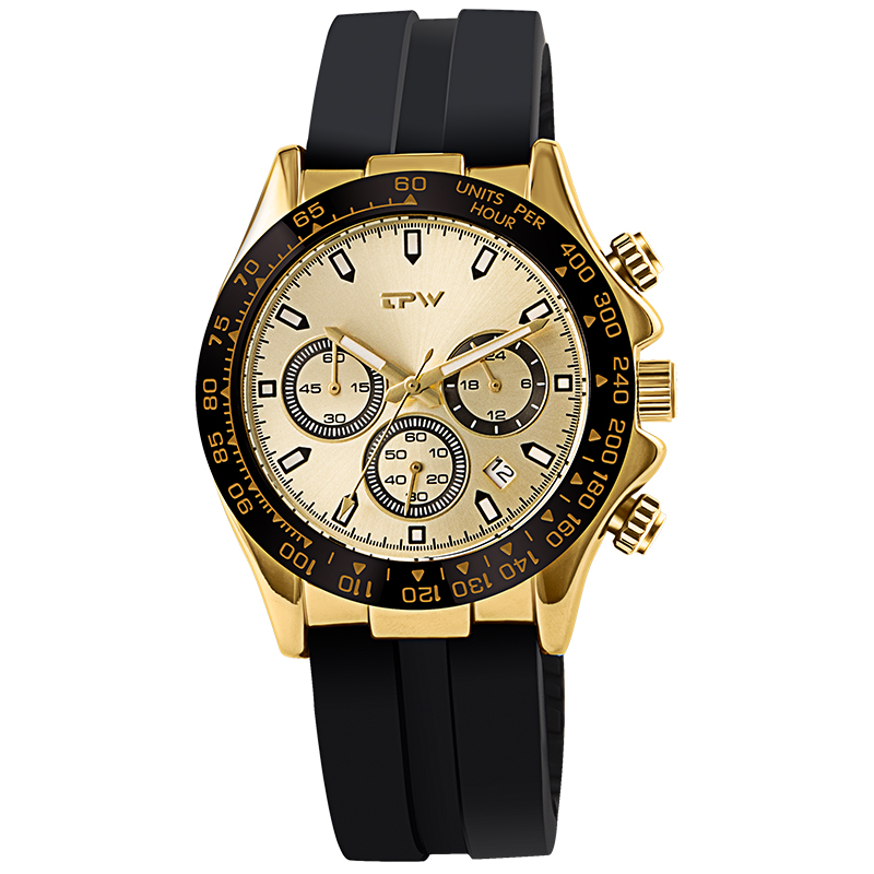 121.3Dropshipping brand gold watches men wrist luxury male chronograph watch