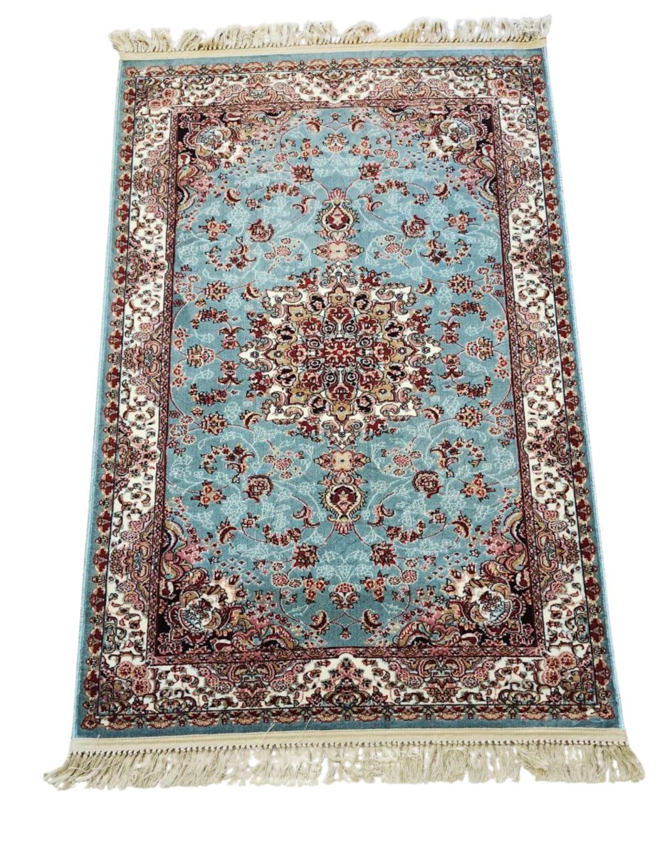 Shahkar Blue - Cream 2341-1