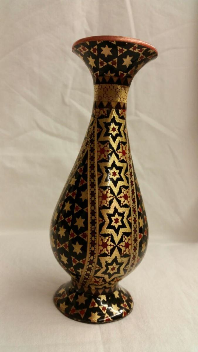 Khatam Copper Flower Vase 287 SOLD