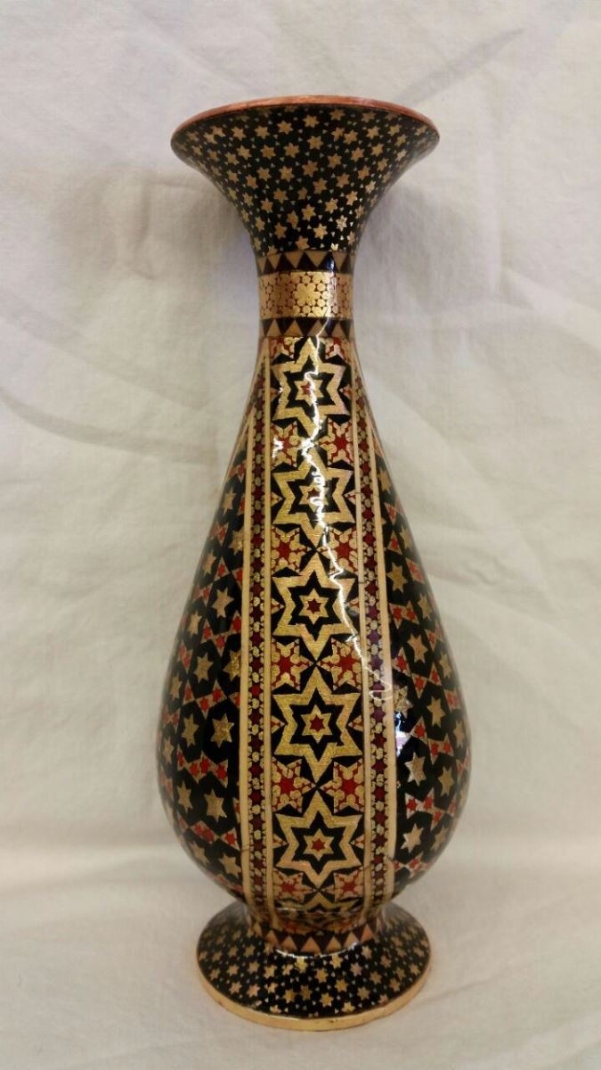 Khatam Copper Flower Vase 290 SOLD