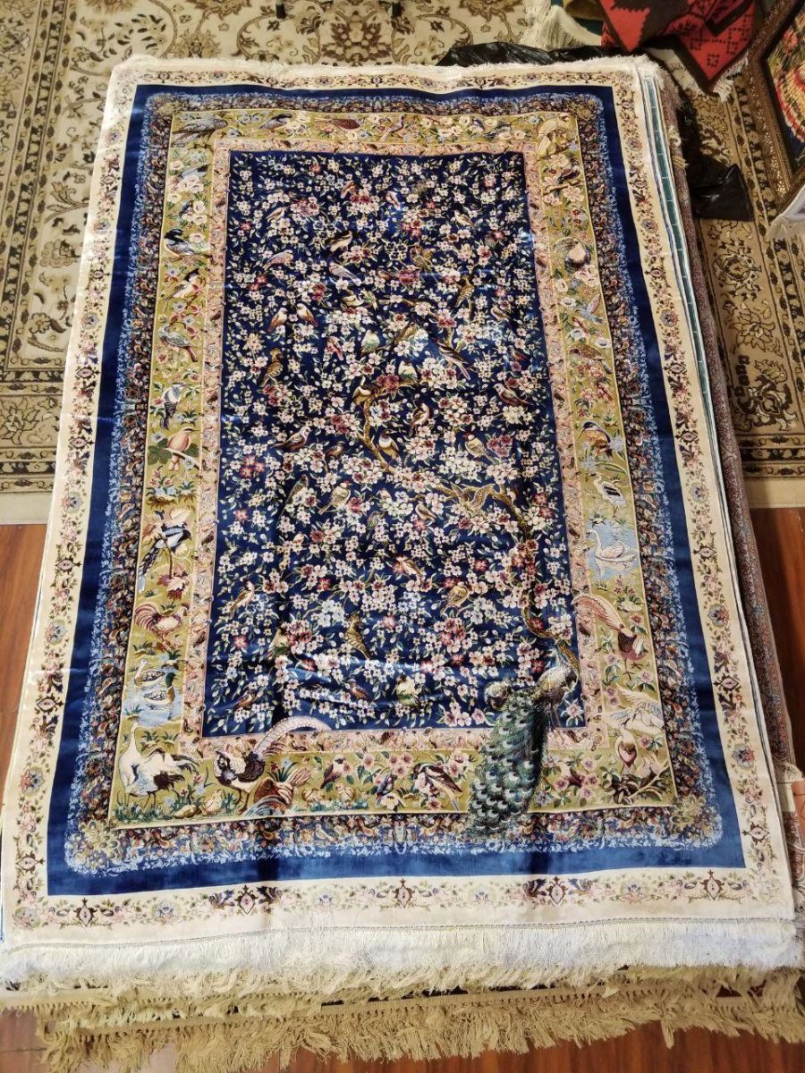 Persian Hand Loom Silk Rug 185 SOLD