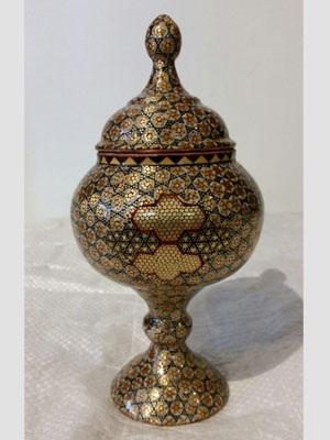 Khatam Copper Pedestal Candy Bowl 289